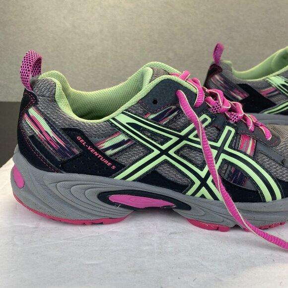 Asics Gel Venture 5 Athletic Running Shoes - T5N9Q - Gray/Lime/Pink - Women 8.5D - Picture 15 of 16